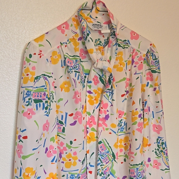 Vtg pastel novelty button down - Picture 1 of 7